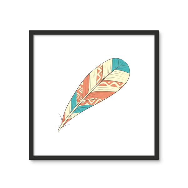 Boho Feathers A3 3 - Tile Art Print by doingly