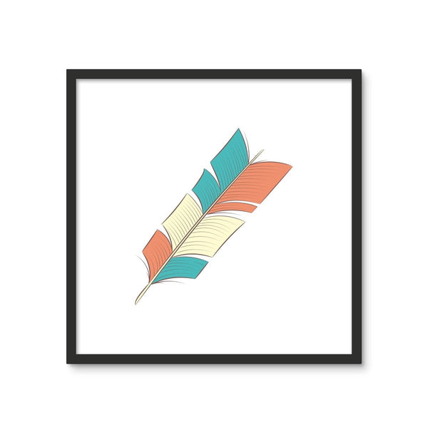 Boho Feathers A5 3 - Tile Art Print by doingly