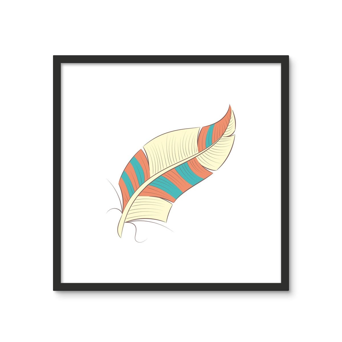 Boho Feathers A7 3 - Tile Art Print by doingly