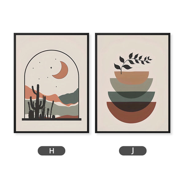 Boho Orbs & Plants 4 2 - Dual Canvas Print by doingly