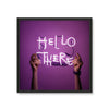 Hello There (Neon Tile) 3 - Tile Art Print by doingly