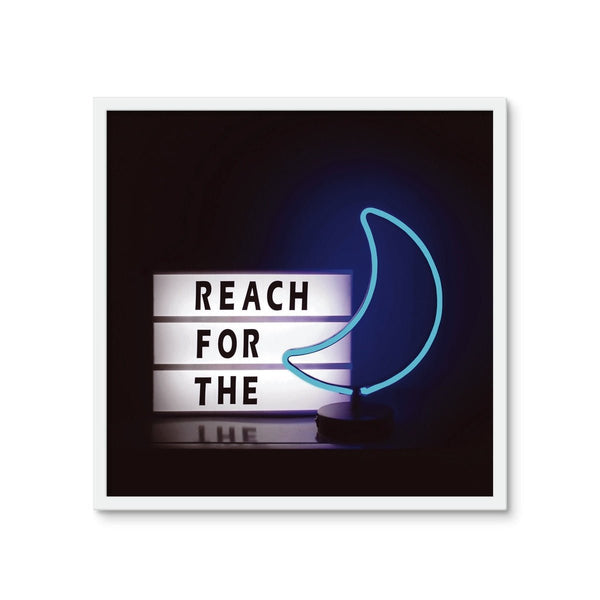 Moon Reach (Neon Tile) 2 - Tile Art Print by doingly