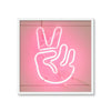 Peace (Neon Tile) 2 - Tile Art Print by doingly