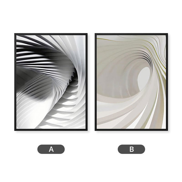 Waves Vortex 2 - Abstract Canvas Print by doingly