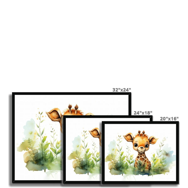 Jungle Baby Animals - Giraffe 5 - Animal Poster Print by doingly