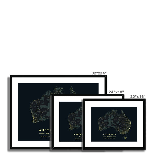 Nightlight - Australia 5 - Map Matte Print by doingly