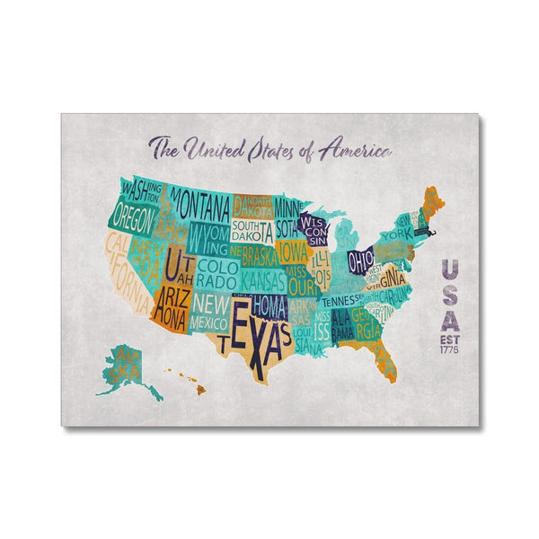 United 6 - Map Canvas Print by doingly